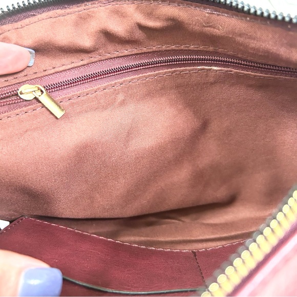 NWTO Metro Muse Burgundy Vegan Leather Clutch - Picture 6 of 7